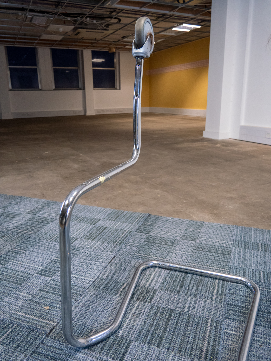 detail of one of the frames with chewing gum stuck to it